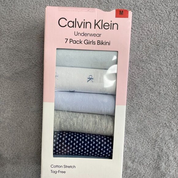 Calvin Klein Other - NEW Calvin Klein 7 Pack Girls Size M Bikini Underwear Cotton Stretch
